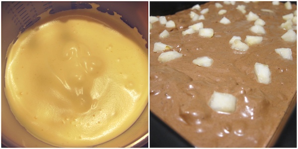 Birnen Walnuss Brownies Vorbereitung