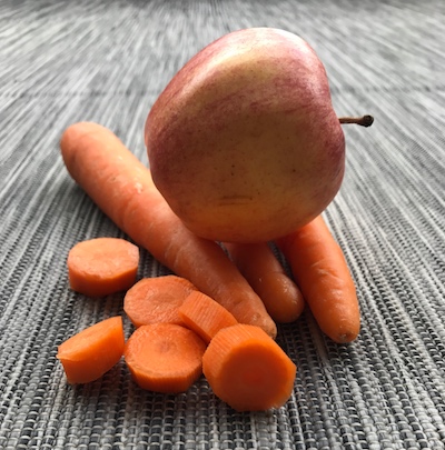Apfel und Karotte