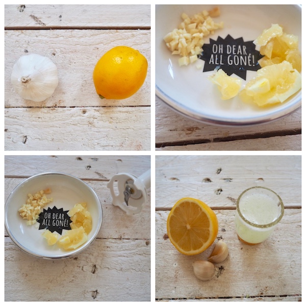 Selbstgemachter Zitronen-Knoblauch-Trunk fürs Immunsystem