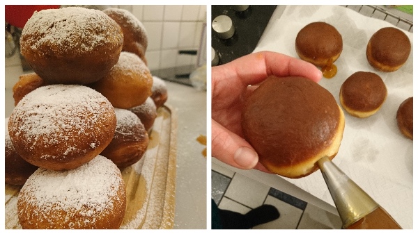 Krapfen mit Marmelade füllen